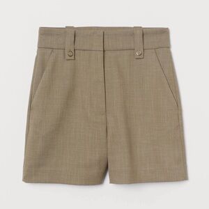 H&M Khaki green Women's tailored classic shorts
